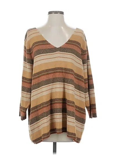 Pre-owned First Issue By Liz Claiborne Pullover Sweater In Brown