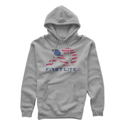 First Lite Men's  Flag Fill Hoodie In Gray