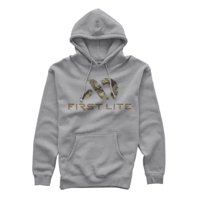 First Lite Men's  Fusion Logo Hoodie In Gray