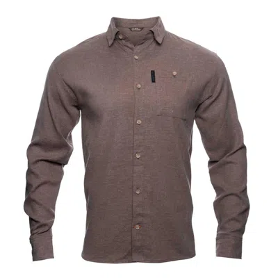 First Lite Men's  Horizon Hemp Long Sleeve Button Up Shirt In Brown