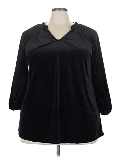 Pre-owned First Love 3/4 Sleeve Blouse In Black