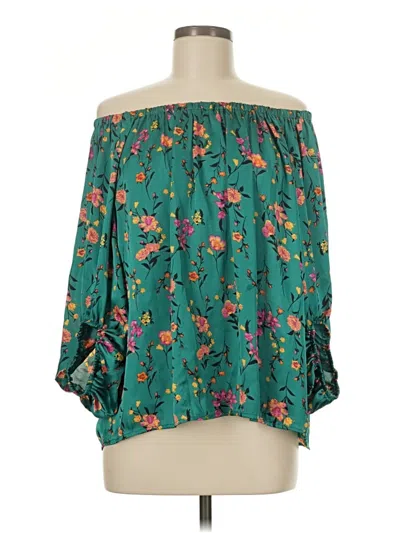 Pre-owned First Love 3/4 Sleeve Blouse In Blue