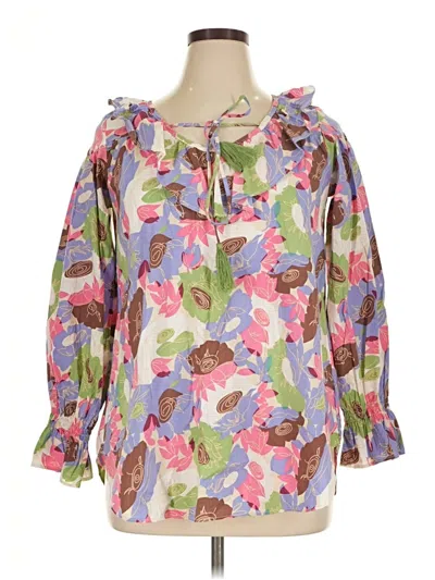 Pre-owned First Love 3/4 Sleeve Blouse In Pink