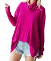 First Love Brushed Ribbed Relaxed Top In Fuchsia In Pink