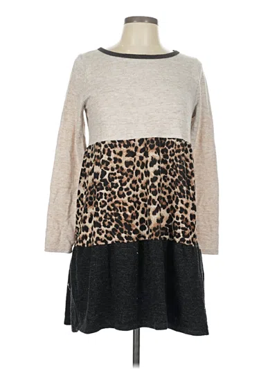 Pre-owned First Love Casual Dress In Tan