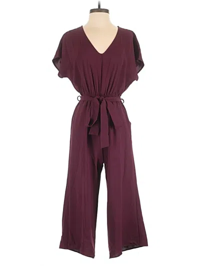 Pre-owned First Love Jumpsuit In Burgundy