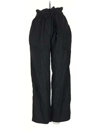 Pre-owned First Love Linen Pants In Black