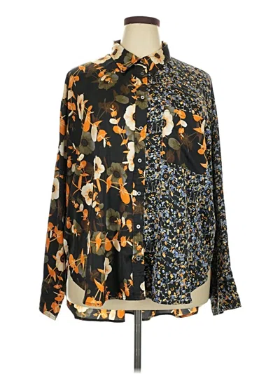 Pre-owned First Love Long Sleeve Blouse In Black