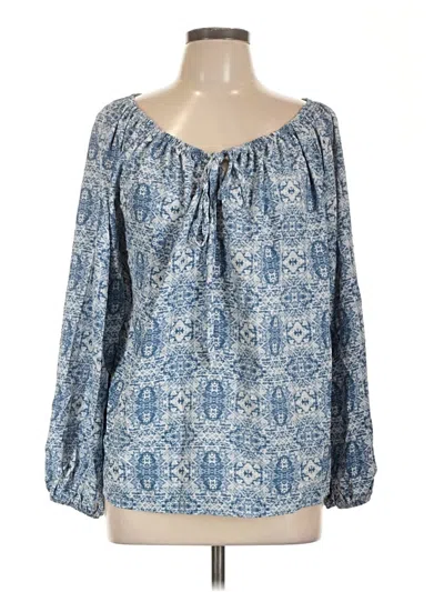 Pre-owned First Love Long Sleeve Blouse In Blue