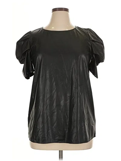 Pre-owned First Love Short Sleeve Blouse In Black