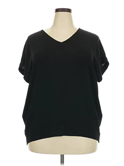 Pre-owned First Love Short Sleeve Blouse In Black