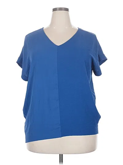 Pre-owned First Love Short Sleeve Blouse In Blue