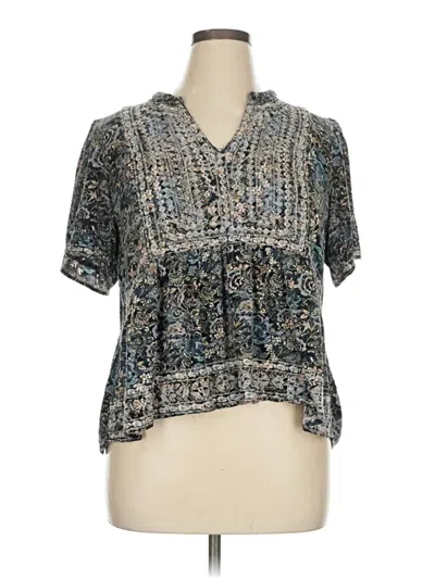 Pre-owned First Love Short Sleeve Blouse In Gold