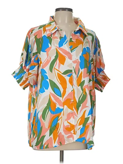 Pre-owned First Love Short Sleeve Blouse In Orange