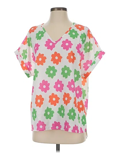 Pre-owned First Love Short Sleeve Blouse In Pink