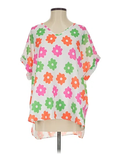 Pre-owned First Love Short Sleeve Blouse In Pink
