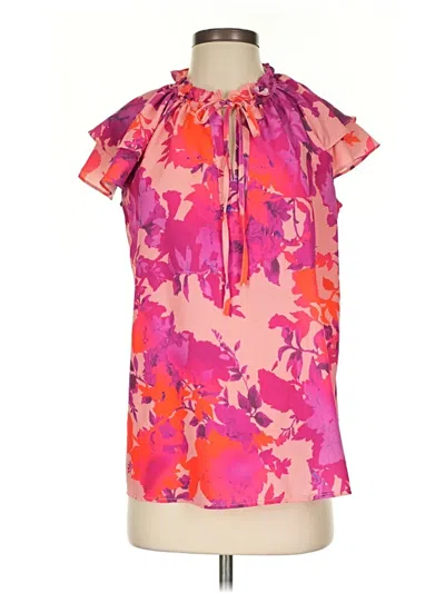 Pre-owned First Love Short Sleeve Blouse In Pink