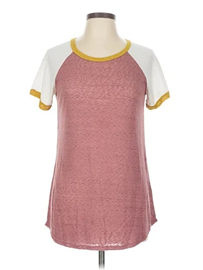 Pre-owned First Love Short Sleeve T-shirt In Burgundy