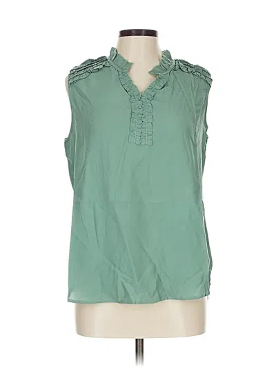 Pre-owned First Love Sleeveless Blouse In Green