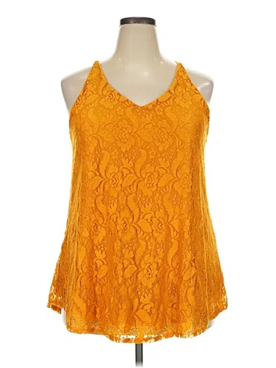 Pre-owned First Love Sleeveless Blouse In Orange