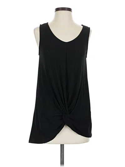 Pre-owned First Love Sleeveless Top Black Plunge Neckline Tops