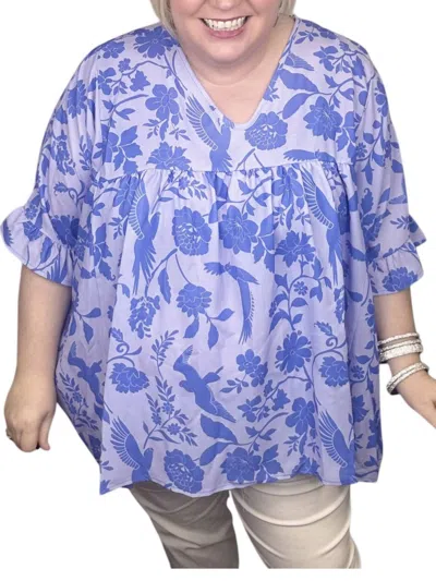 First Love Take Flight Curvy Top In Purple