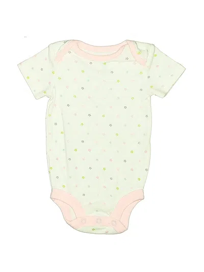 Pre-owned First Moments Babies' Short Sleeve Onesie In Green