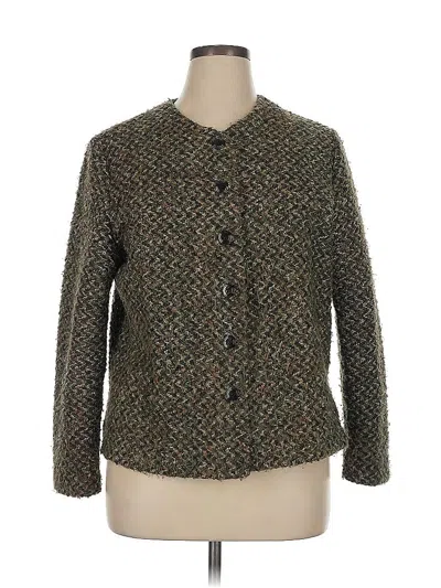 Pre-owned First Option Blazer Jacket In Green