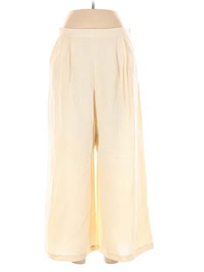 Pre-owned First Rite Linen Pants In White