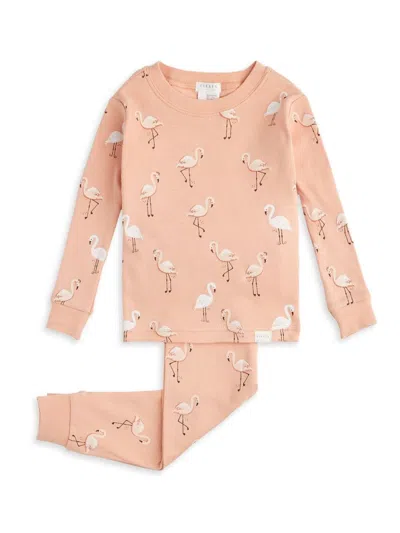 Firsts By Petit Lem Baby Girl's Flamingo Print Pajama Set In Coral