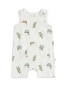 Firsts By Petit Lem Chameleon Print Sleeveless Romper In Off White