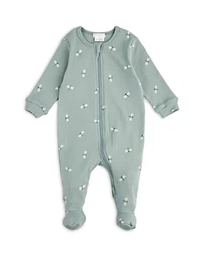 Firsts By Petit Lem Boys' Cotton Blend Ribbed Knit Footie - Baby In Turquoise