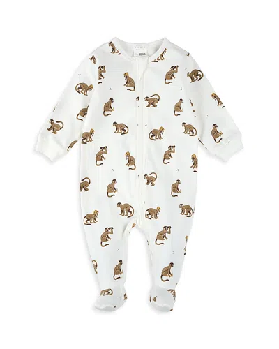 Firsts By Petit Lem Boys' Monkey Print Sleeper Footie - Baby