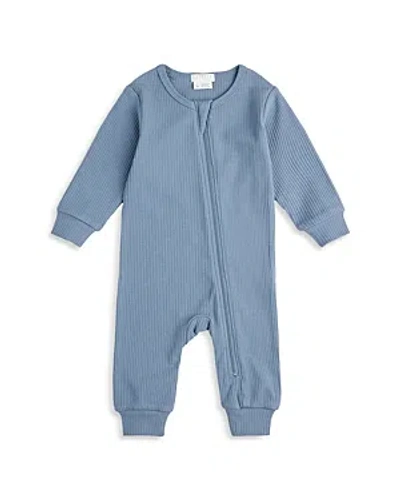 Firsts By Petit Lem Boys' Rib Sleeper Coverall - Baby In Blue