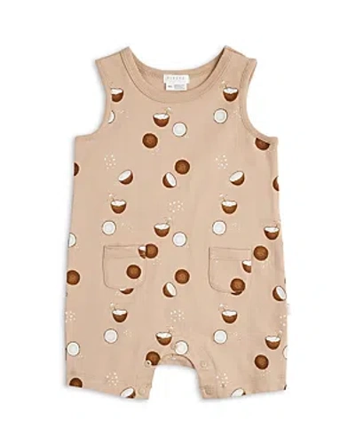 Firsts By Petit Lem Firsts By Petite Lem Boys' Coconut Print Sleeveless Romper - Baby In Sand