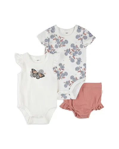 Firsts By Petit Lem Girls' Majestic Monarchs Bodysuits & Shorts Set - Baby In Off-white