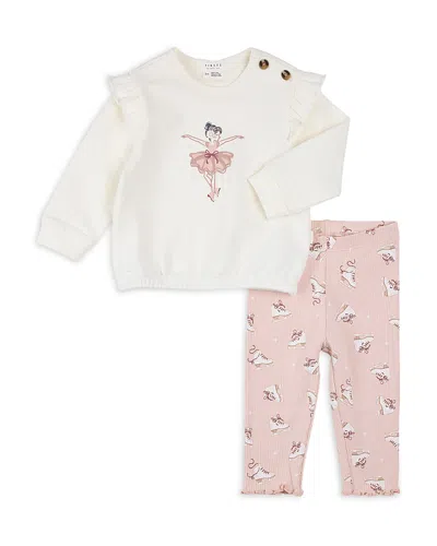Firsts By Petit Lem Girls Starlight Skater Top And Leggings Set - Baby In Multi