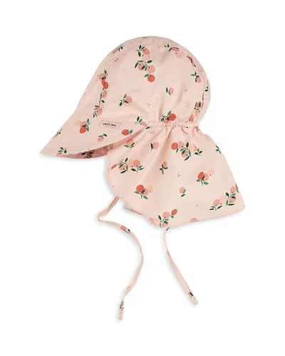 Firsts By Petit Lem Girls' Woven Flap Hat - Baby In Light Pink