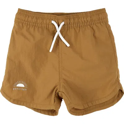 Firsts By Petit Lem Petit Lem Kids' Amber Swim Trunks In Gold