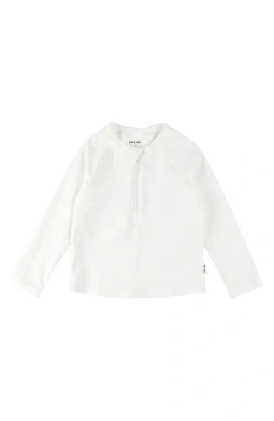 Firsts By Petit Lem Kids' Rib Rashguard In Off White