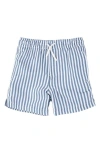 Firsts By Petit Lem Kids' Stripe Swim Trunks In Blue