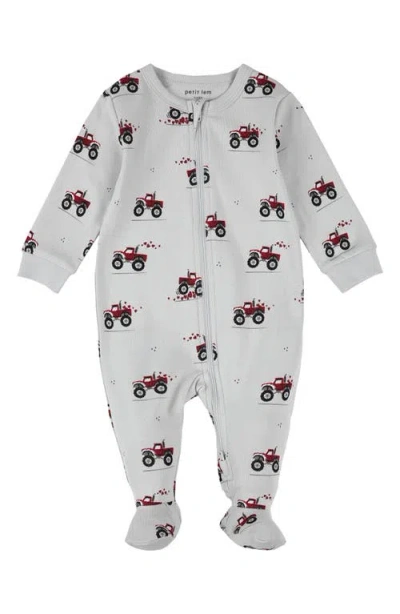 Firsts By Petit Lem Babies'  Organic Cotton Fitted Footie Pajamas In White