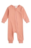 FIRSTS BY PETIT LEM RIB FITTED ONE-PIECE PAJAMAS