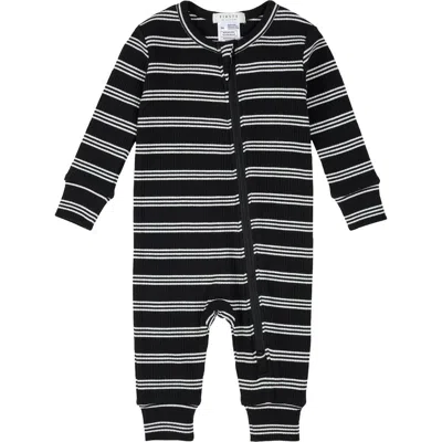Firsts By Petit Lem Babies'  Stripe Fitted One-piece Zip Pajamas In Multi