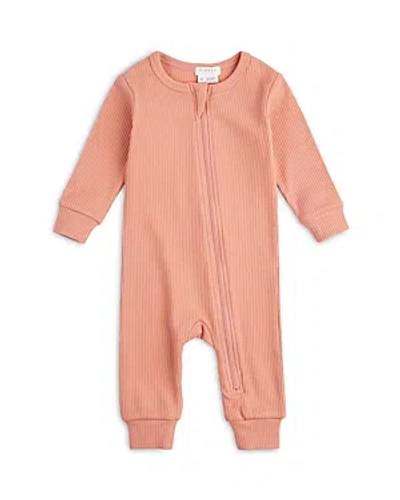 Firsts By Petit Lem Unisex Ribbed Knit Coverall - Baby In Pink