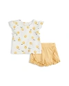 FIRSTS BY PETIT LEM FIRSTS BY PETIT LEM UNISEX RUFFLED SHORT SET - BABY