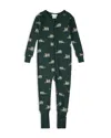 Firsts By Petit Lem Unisex Safari Suv Print Convertible Sleeper Pajama Coverall - Baby In Turquoise