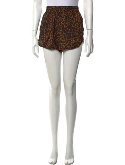 Pre-owned Fisch Animal Print Mini Shorts W/ Tags In Multicolor