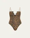 Fisch Painted Leopard Regatta One-piece Swimsuit In Painted Leo