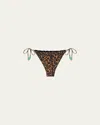 Fisch Taini Leopard Beads Bikini Bottoms In Painted Leo